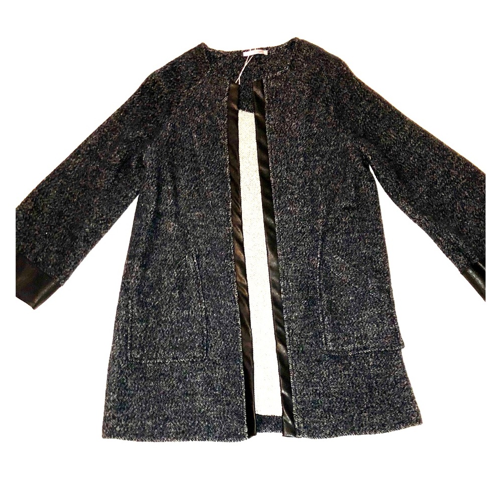 Zara Mixed Media Open Jacket